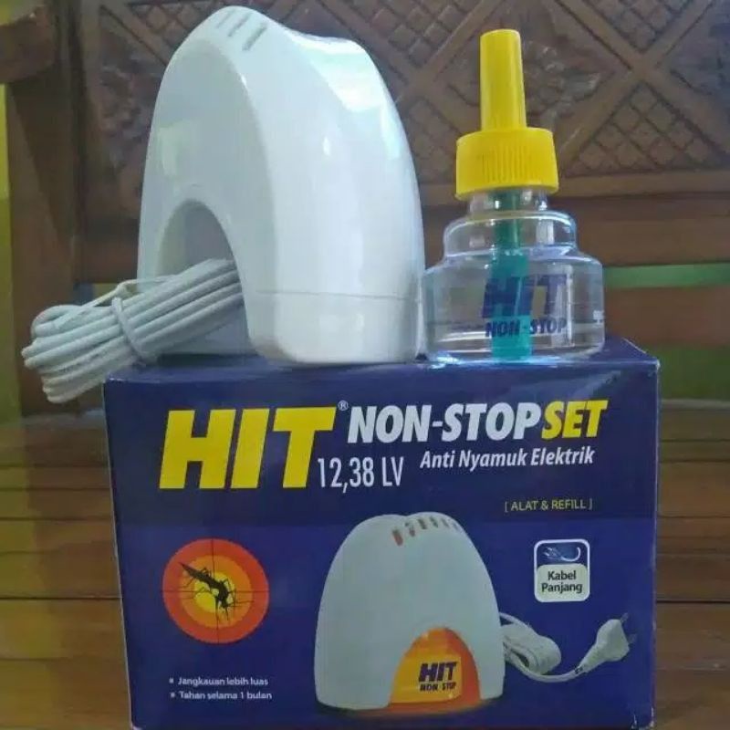 HIT Nonstop Elektric Set gratis Refill anti nyamuk elektrik &amp; HIT Nonstop Refill 45hr