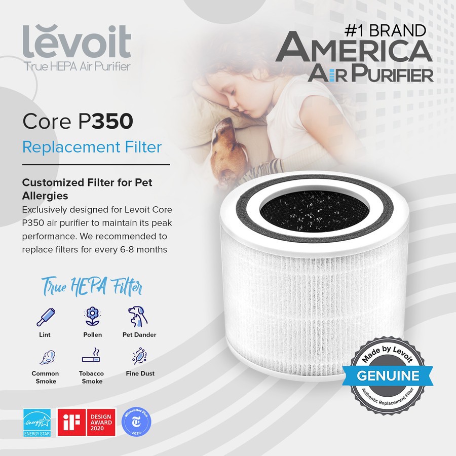 Levoit Air Purifier Core P350 Replacement Filter HEPA H13 Original