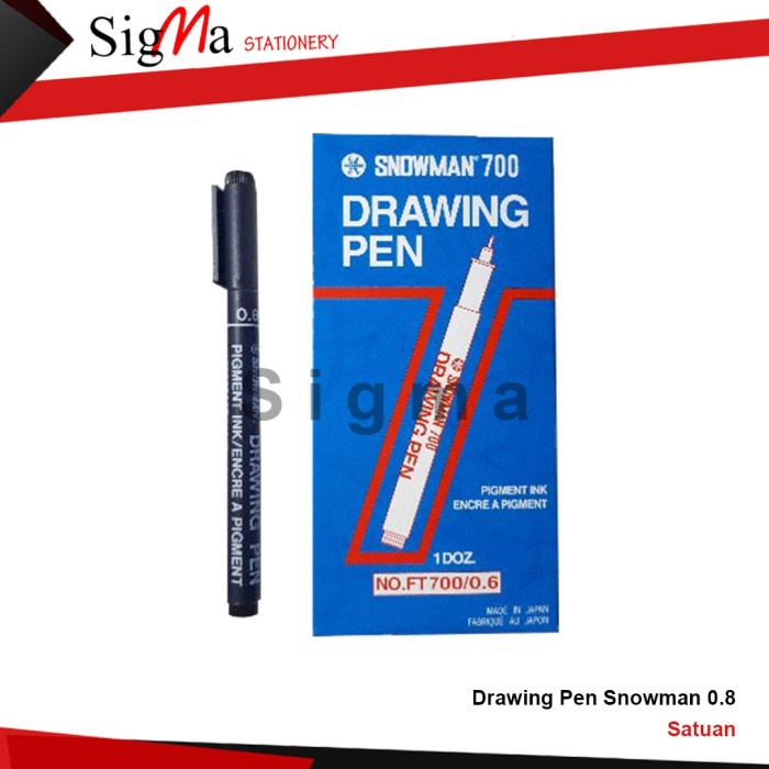 

Pendrawing- Snowman Drawing Pen 0.8 Satuan - 0.1 -Drawing-Pen.