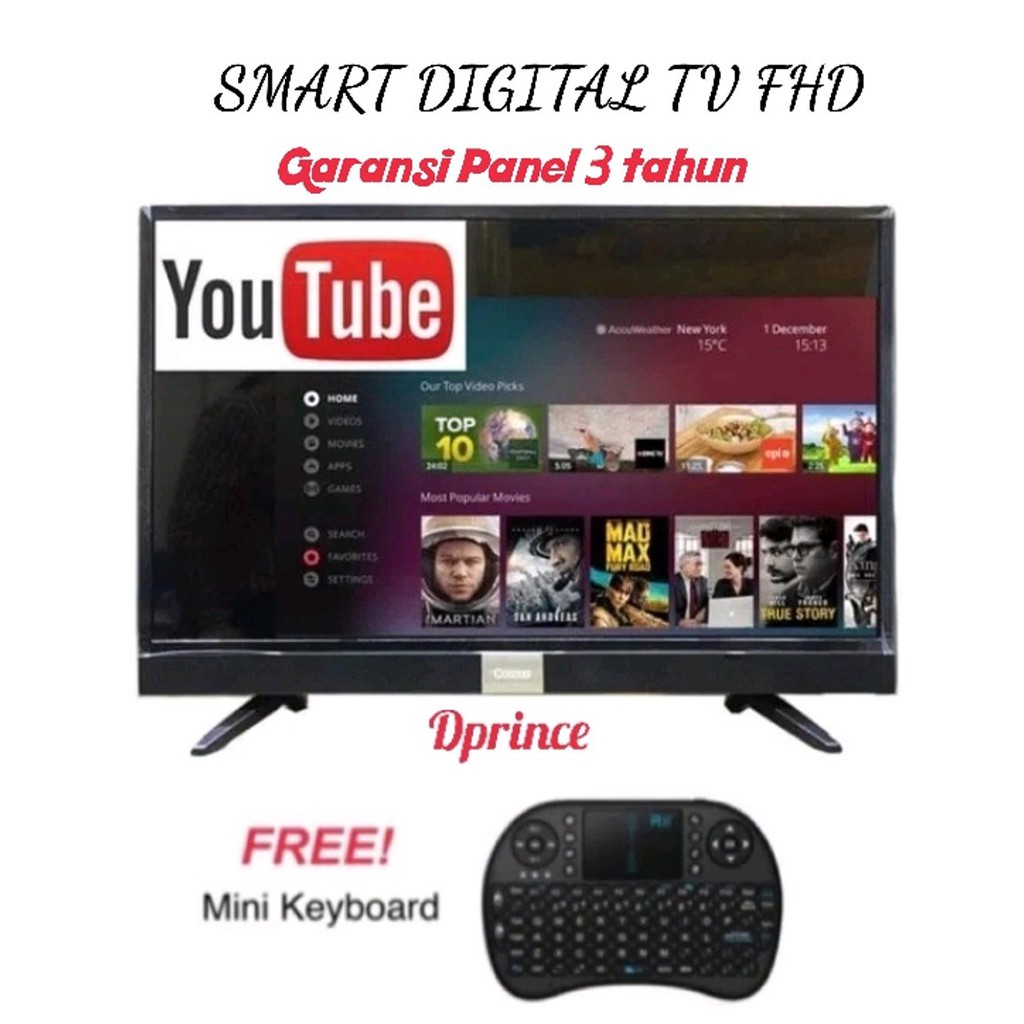 Promo  Coocaa 40 Inch Smart LED TV 40S3A12G Bonus Mini Keyboard  Diskon
