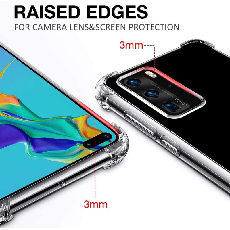 Casing Transparan Shockproof Premium untuk Huawei p40 Pro p40 Lite p40 Huawei Nova 5T