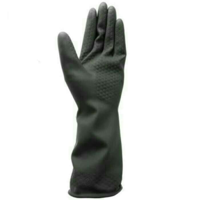 Kenmaster Sarung Tangan Karet Hitam - Latex Hand Gloves