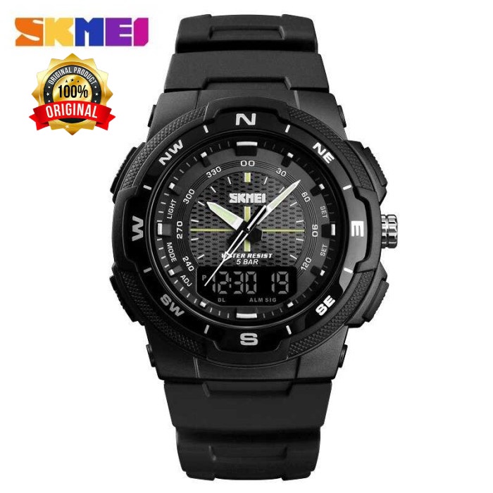 Jam Tangan Analog Digital Pria Water Resistant 50m Original SKMEI 1454