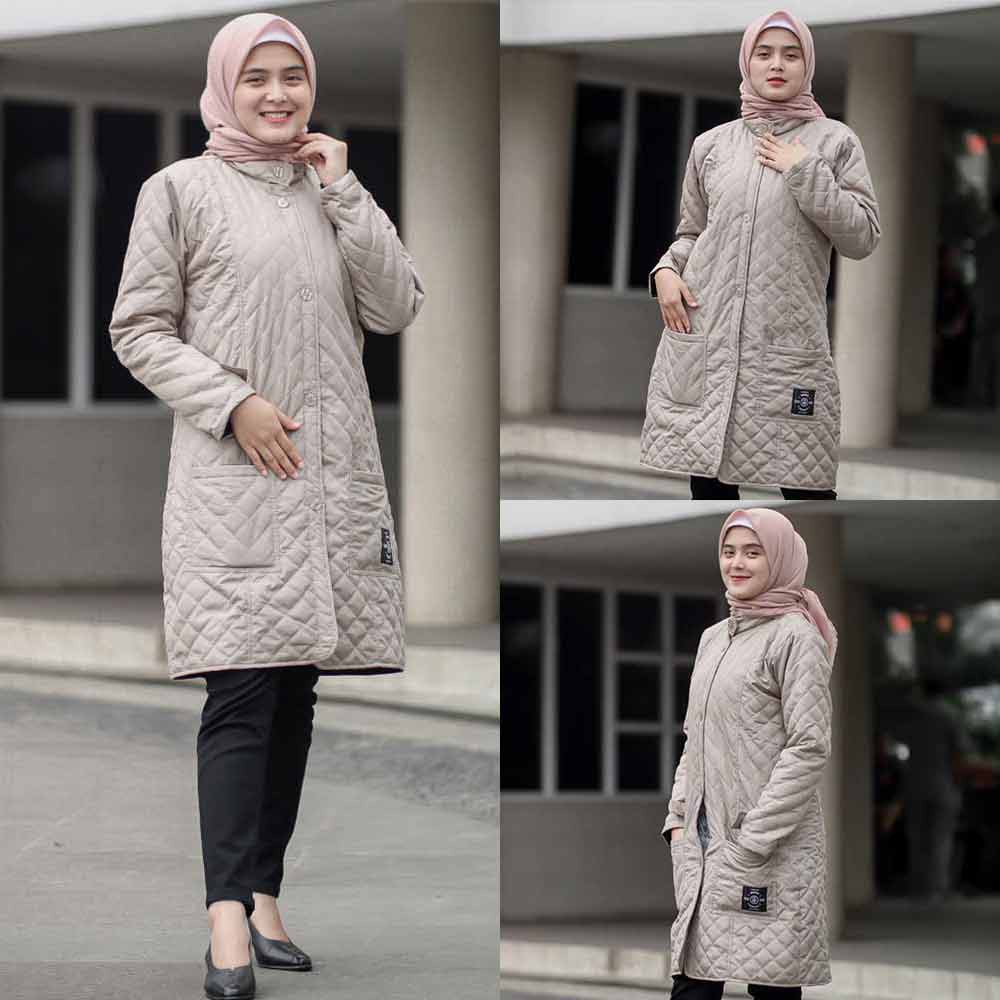 Jaket Jacket Panjang Wanita Cewek Cewe Muslimah Hijabers Hijaket Kekinian Terbaru Hijacket HJ BLV-3