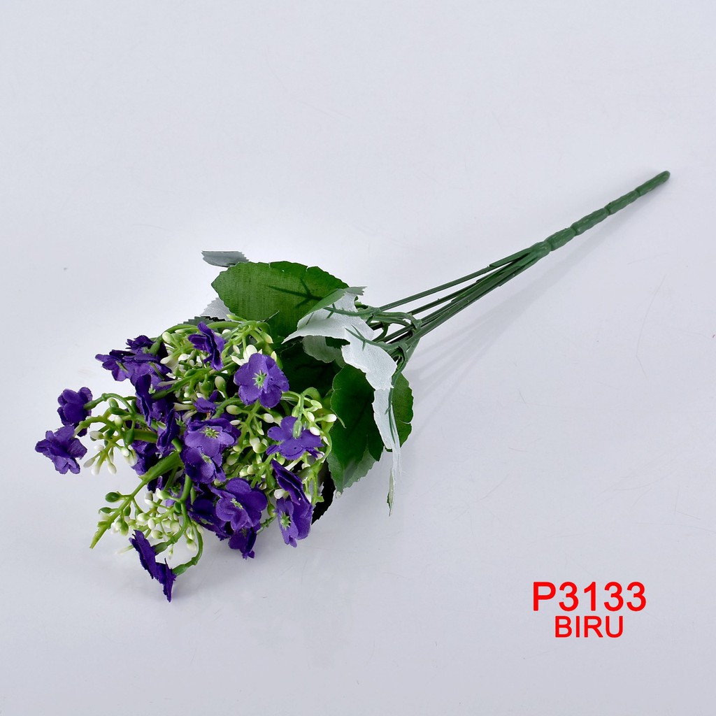 TF11 /COD/P3133 ( 1KG BISA 37 PCS ) BUNGA BUKET BUNGA ARTIFICIAL ROSE BUNGA DEKORASI RUMAH / PESTA-BIRU