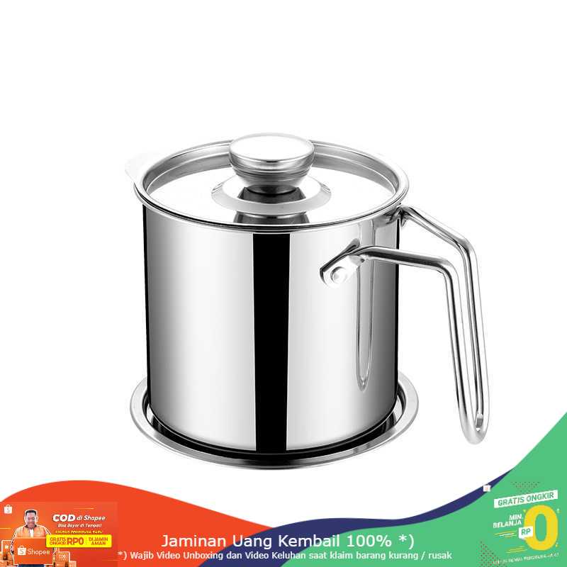 (BISA COD) RVOSTR ISHOWTIENDA Panci Saringan Minyak Oil Strainer Pot 1.8L - ASAS13