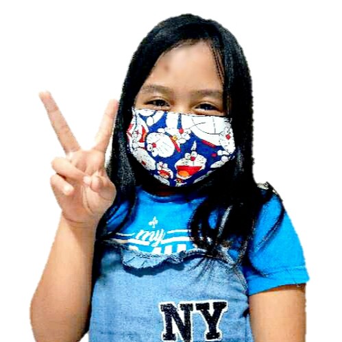 Masker Anak 2 lapis Motif Karakter Bahan Cotton