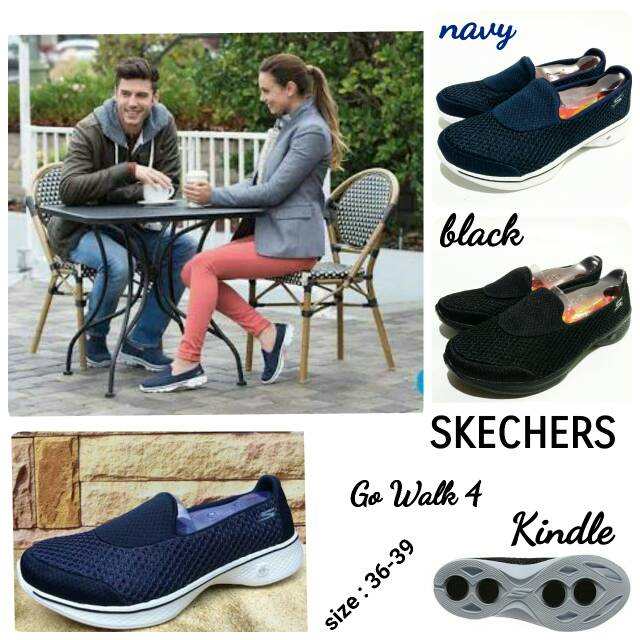 Sepatu Skechers Go Walk 4 Kindle Slip On Woman Murah Dan Terbaru Original