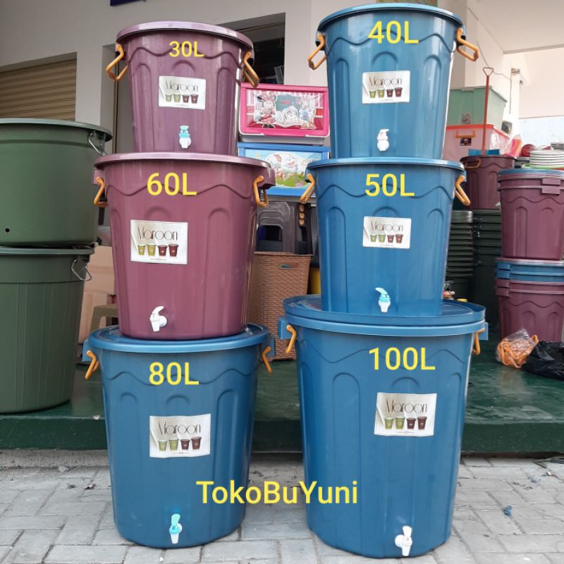 EMBER / EMBER + KRAN / EMBER PLASTIK 30 40 50 60 80 100 Liter | Shopee