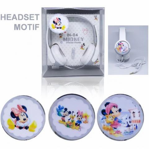 Headset Bando motif DORAEMON / HELLO KITTY / FROZEN / MICKEY MOUSE / MINION / DONAL DUCK