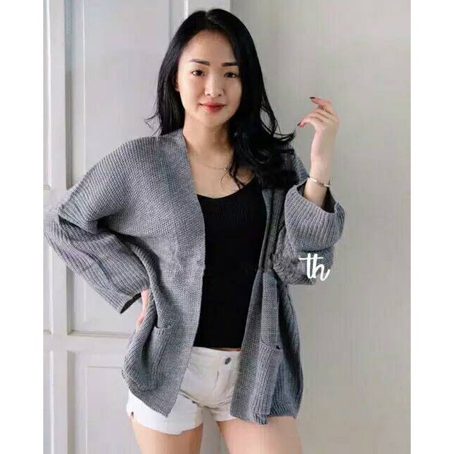 COD SHAKER CARDIGAN KNIT | DEANDRA OVERSIZE CARDIGAN RAJUT | KARDIGAN RAJUT MURAH | OUTER RAJUT