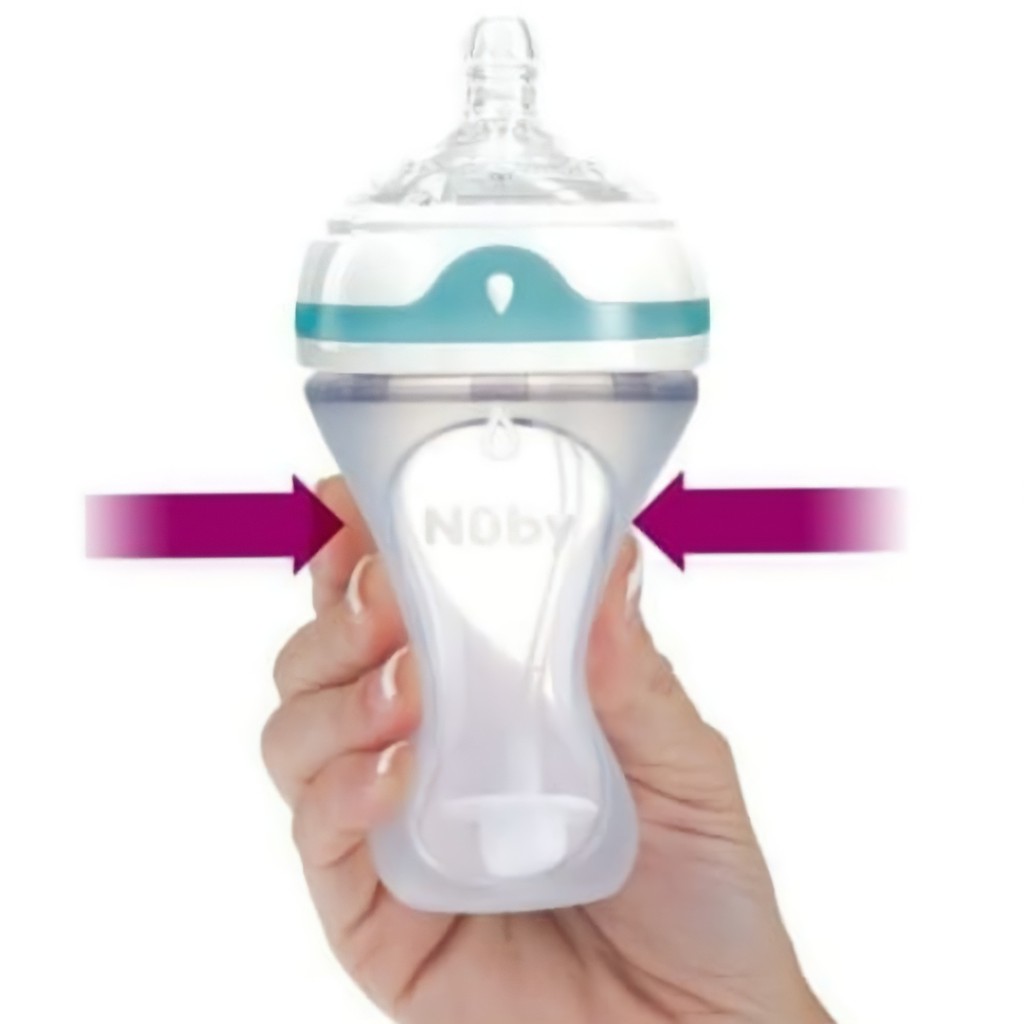 Nuby Comfort Silicone Slow Flow With Handle Trainer Bottle With Handle 0m+ 150ml (113868)