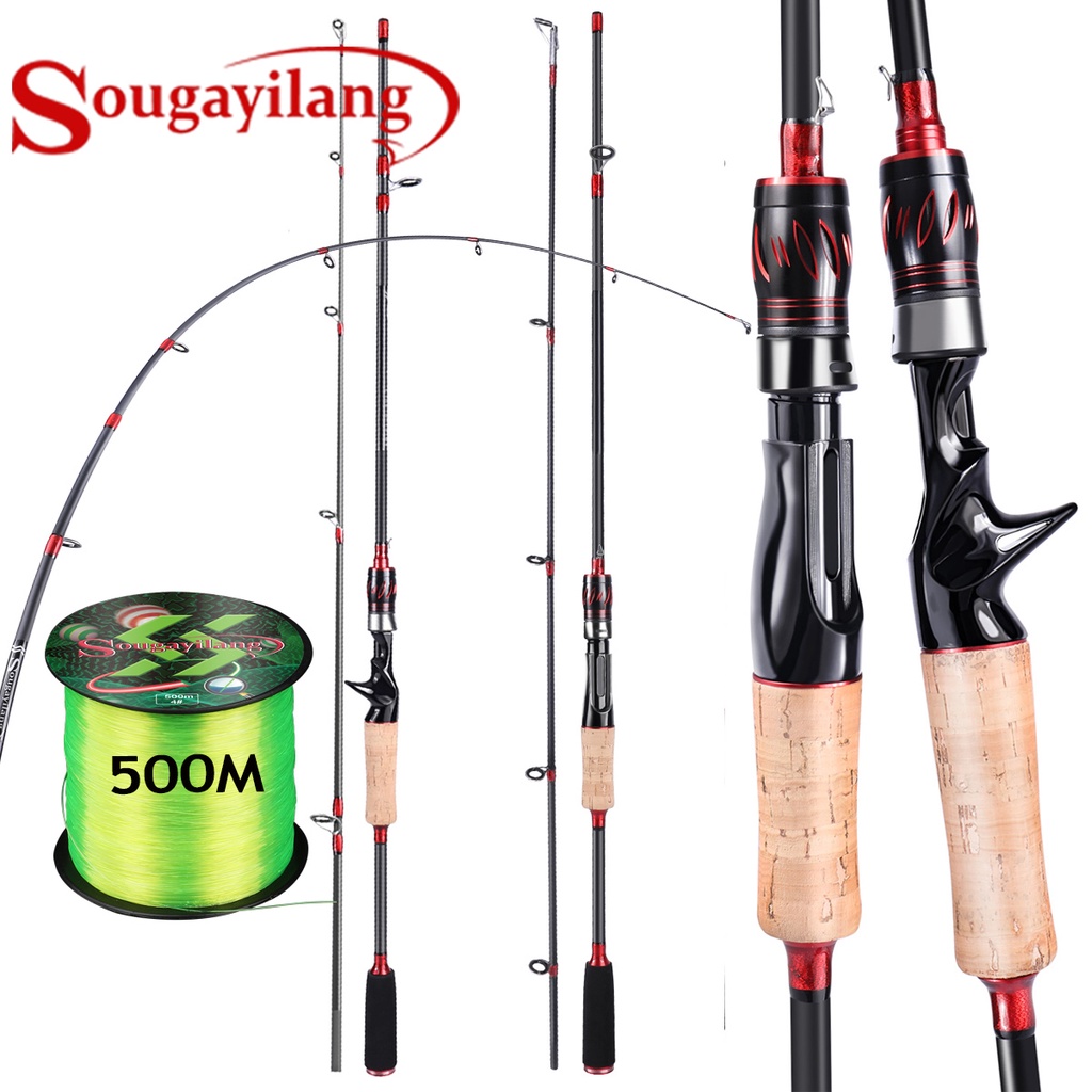 Sougayilang Joran Pancing 1.65m Casting Joran Casting Pancing Joran Sutet Carbon 2 Bagian