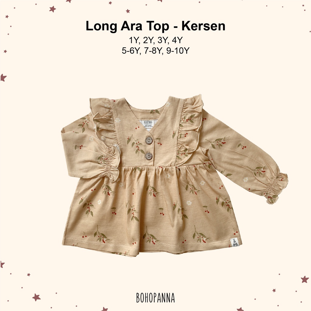 Bohopanna Long Ara Top (Atasan Anak Perempuan 1-10 Tahun)