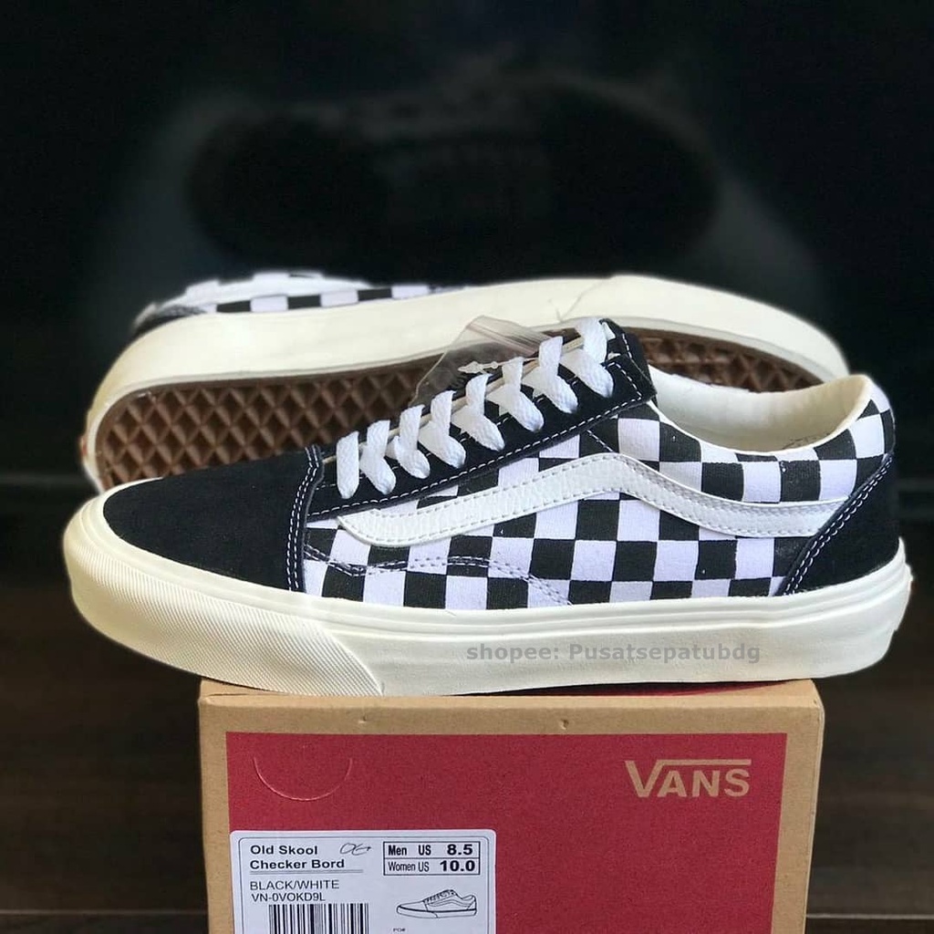 Obral 100% Premium Vans Oldskool OG Checkerboard Black White