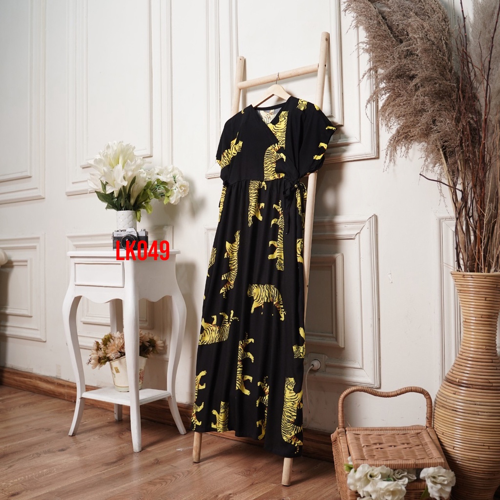 Daster Kimono Busui Panjang Semata Kaki Daster Viral Kekinian-LK049