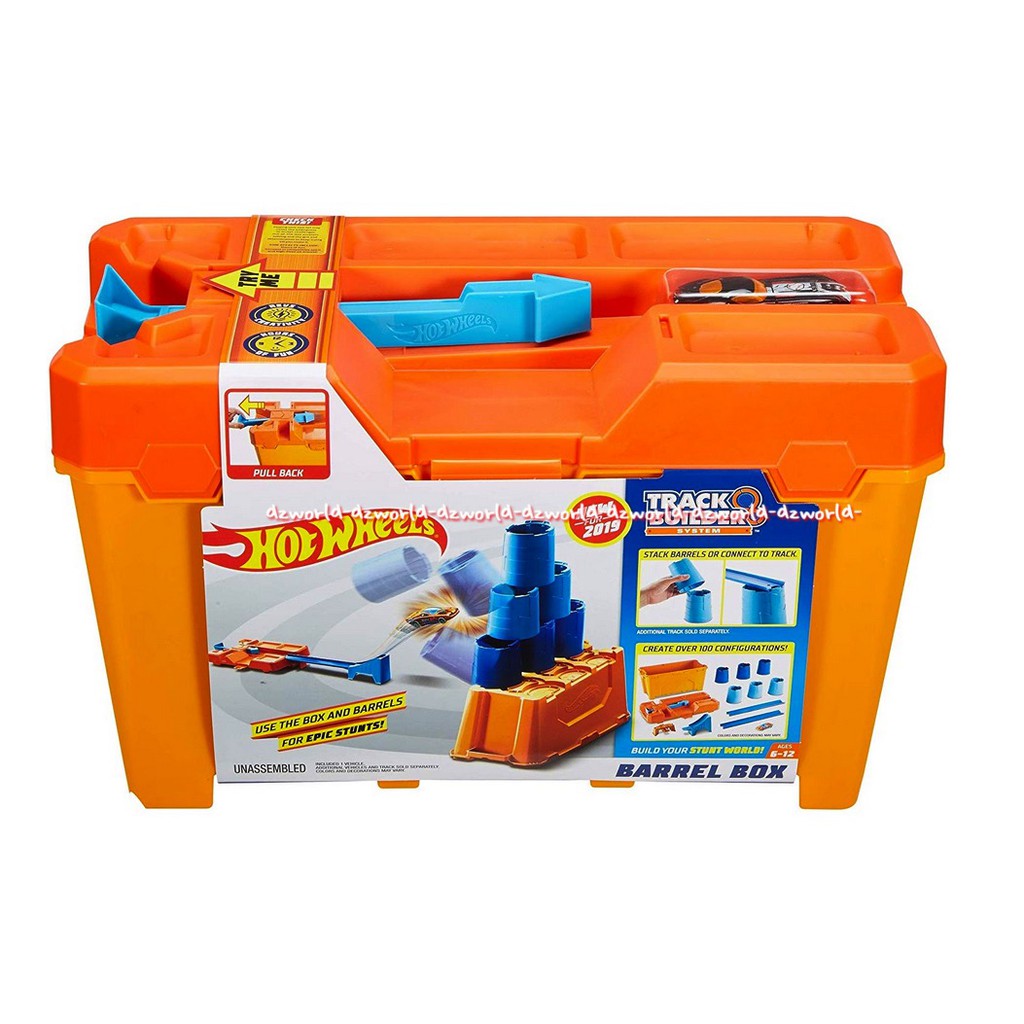 Hotwheels Track Builder Stunt Barrel Box Mainan Trak Untuk Balapan Hot Wheels