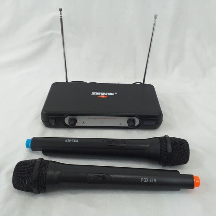 Mic Double Wireless-Microphone SHURE PGX-68N  -Microphone Tanpa Kabel