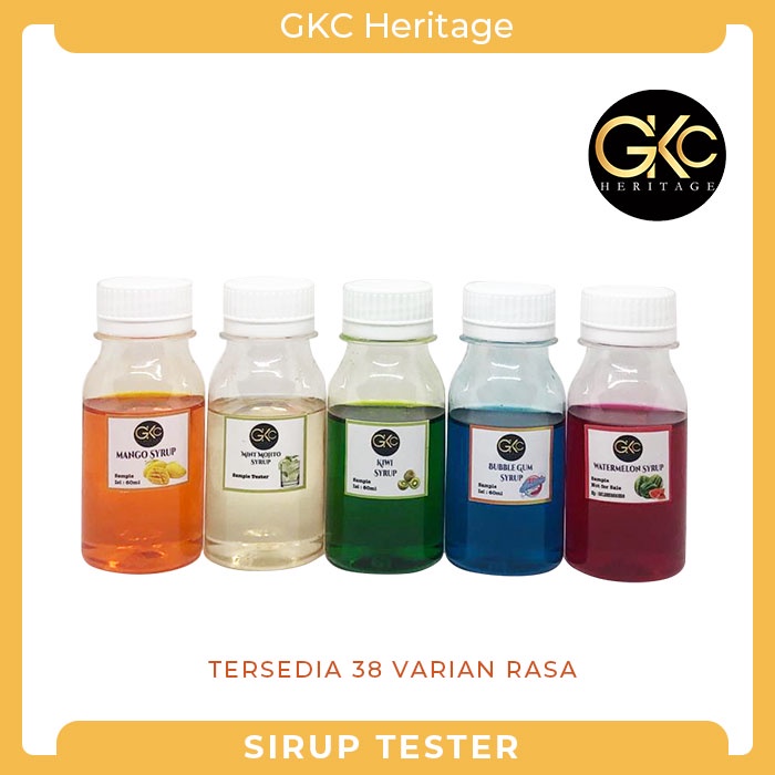 Paket Tester / Sample Sirup 5 botol GKC Heritage  @ 60ml