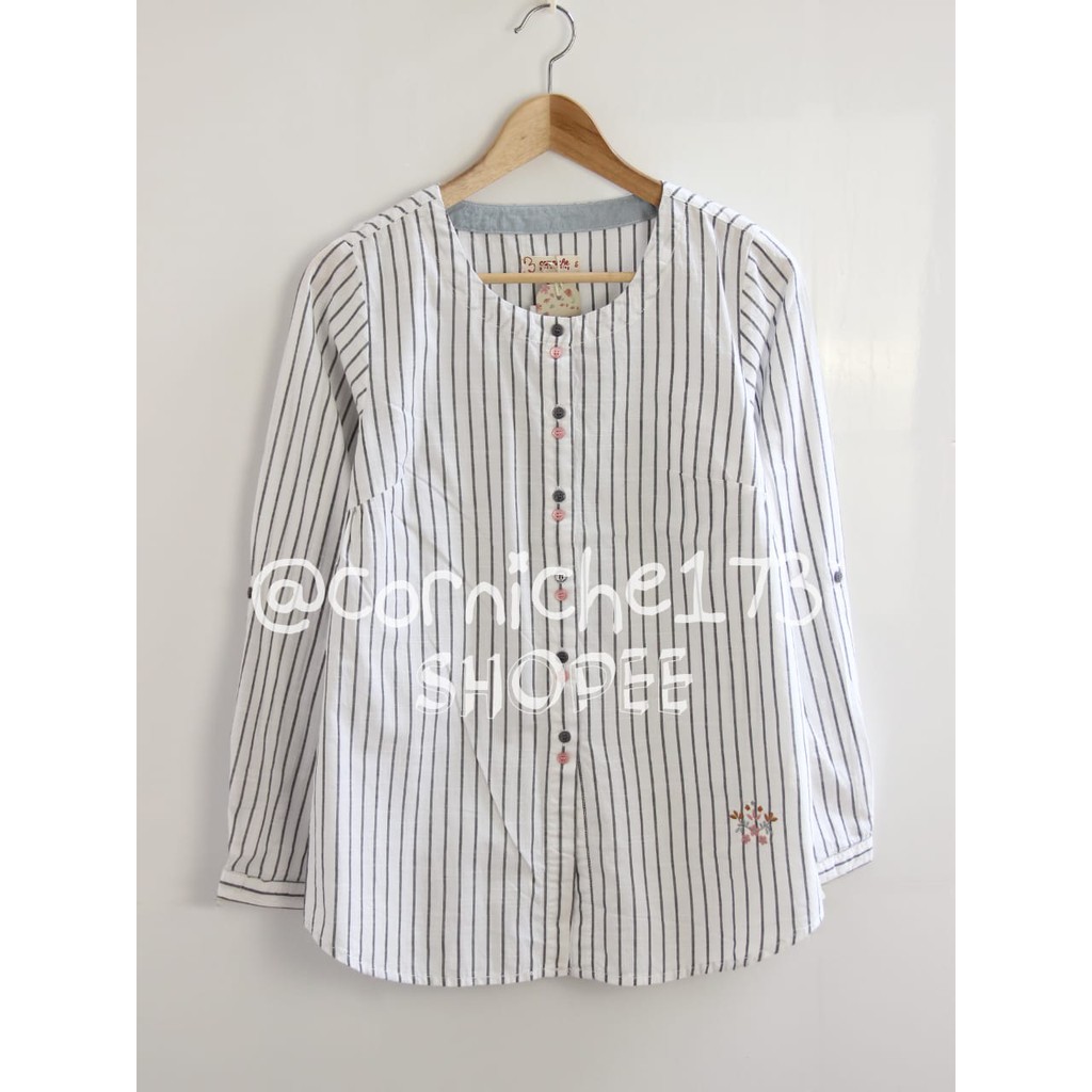  Corniche  Gwen Blouse Offwhite TW231108 Shopee Indonesia