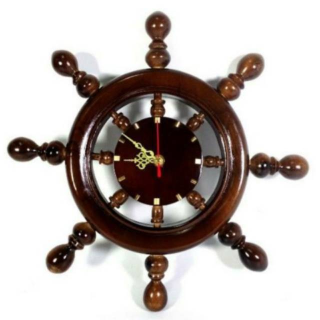 Jam Dinding Kayu Model Nahkoda Kapal