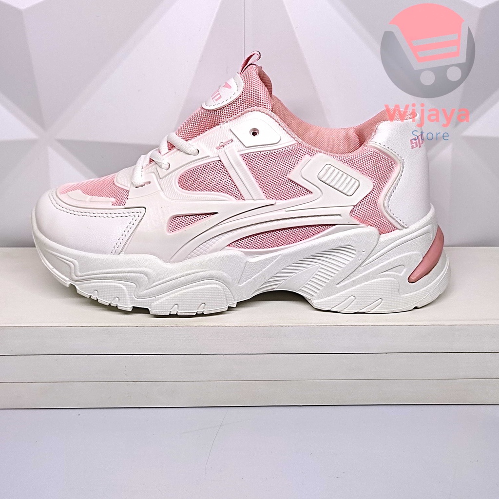 Sepatu Wanita Sneakers Putih SPIKE AB 8388 Korean Style Fashion Shoes Sport untuk Penampilan yang Stylish