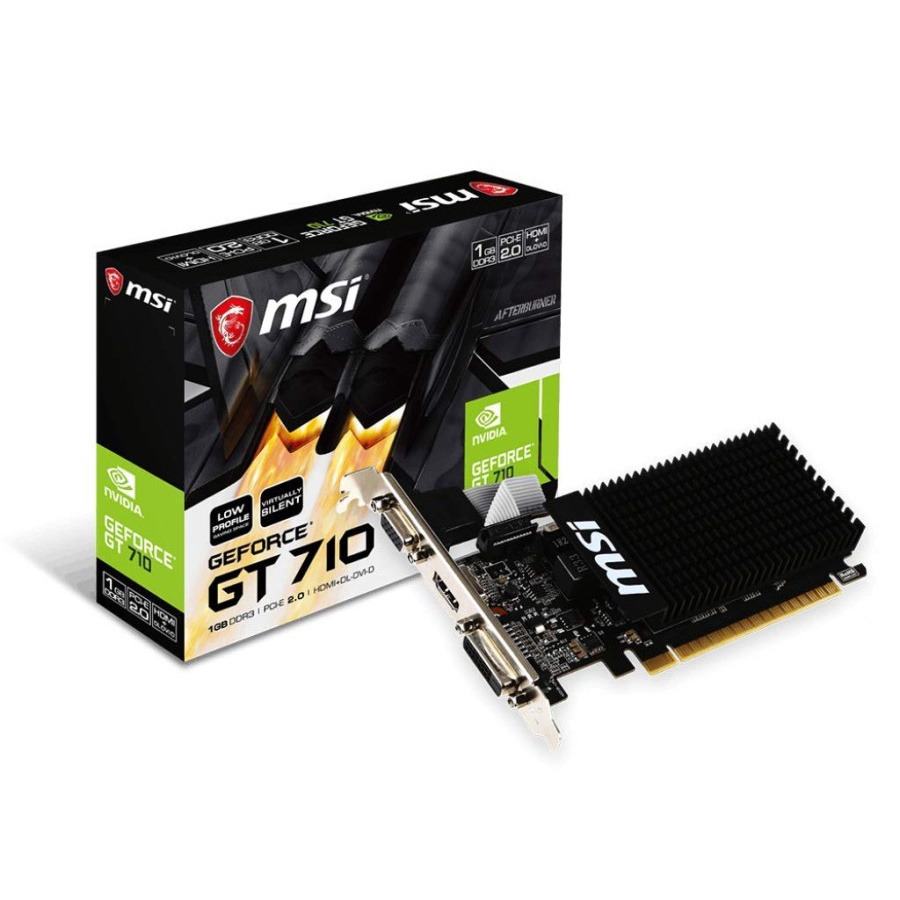 VGA MSI Geforce GT 710 GT710 2GB DDR3 64BIT Low Profile Resmi