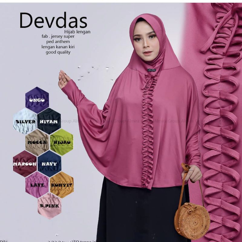 Hijab Instan Lengan Kerudung Tangan Kepang Depan