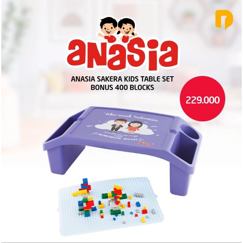 Technoplast meja belajar Plastik anak ANASIA SAKERA KIDS TABLE SET