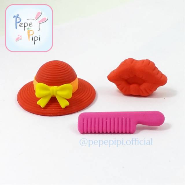 Penghapus Food Vegetable Fruit Hat - Makanan Buah Sayur Topi Pouch Eraser Setip Hapusan