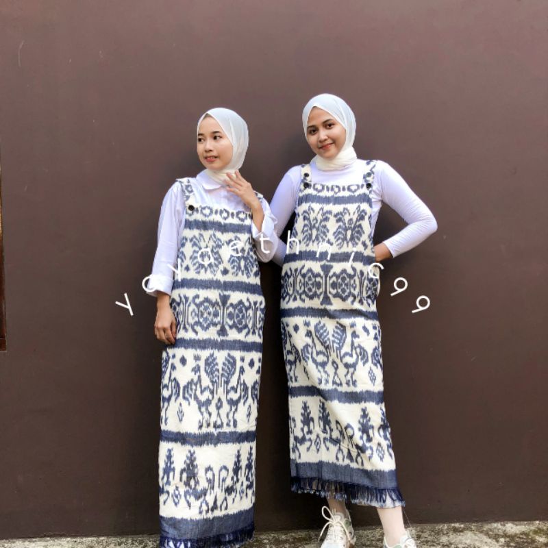 Overall tenun troso, overall ethnic 01