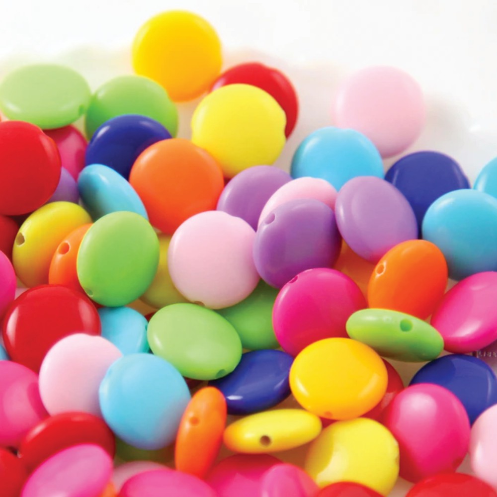 Manik Bulat Gepeng - Manik Pipih - Manik Bulat Warna - Manik Warna