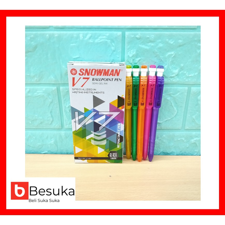 

BALLPOINT SNOWMAN V-7 0.7 MM (BLACK & BLUE)