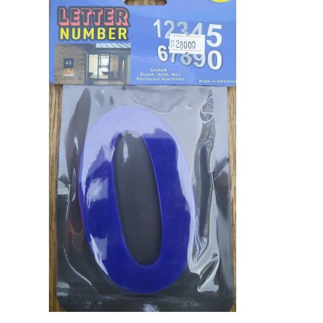 

GM LABEL ACRYLIC ANGKA TEMPEL 10CM 0 BIRU