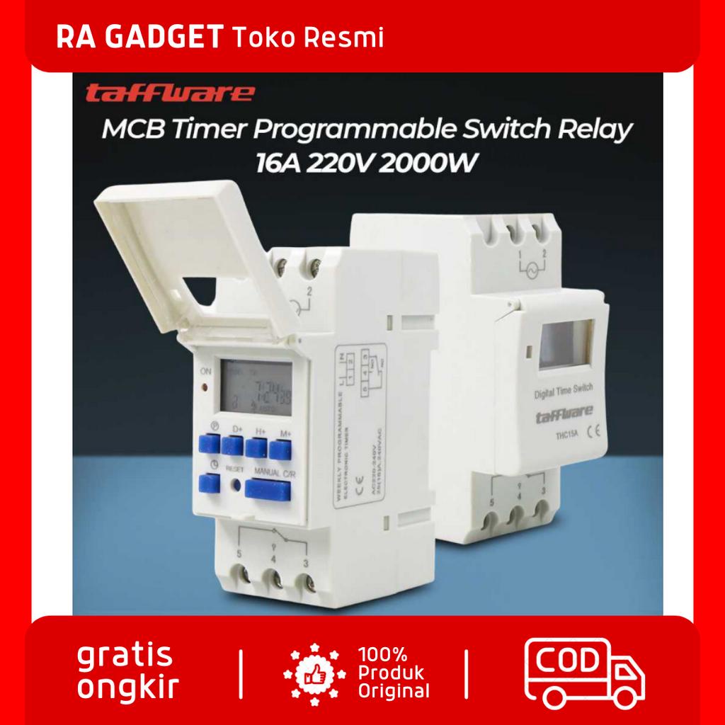 Timer Programmable Time Switch Relay 16A 220V 2000W / Relay Stopkontak Timer Listrik Digital Otomati