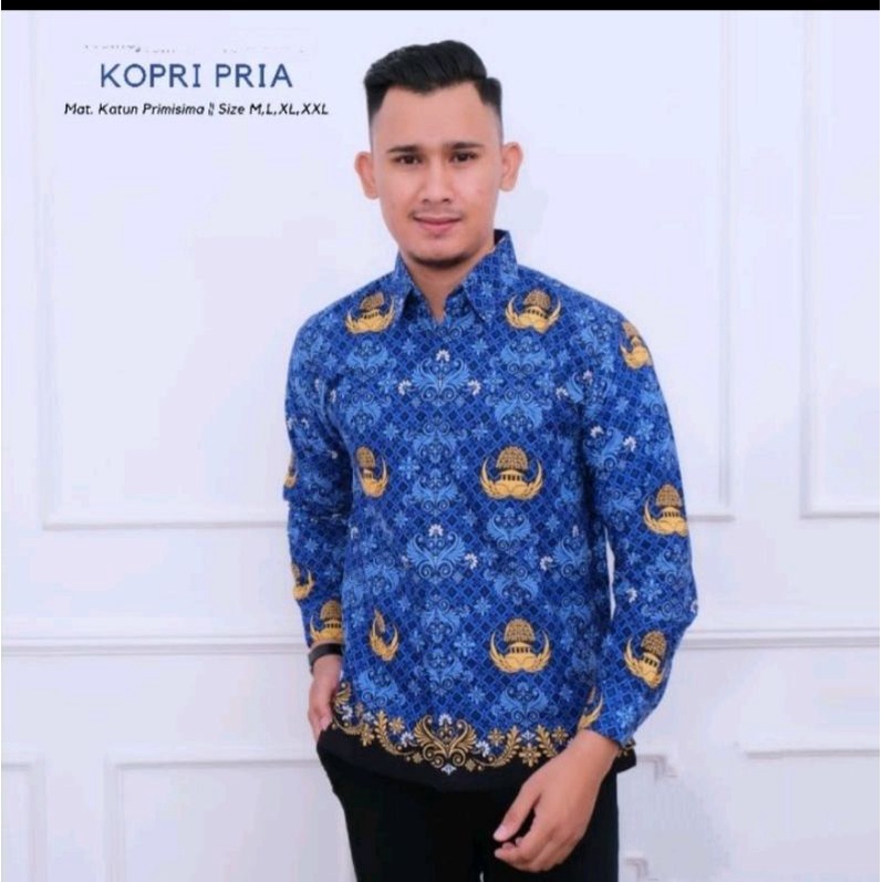 Batik korpri terbaru katun c40s lapis furing