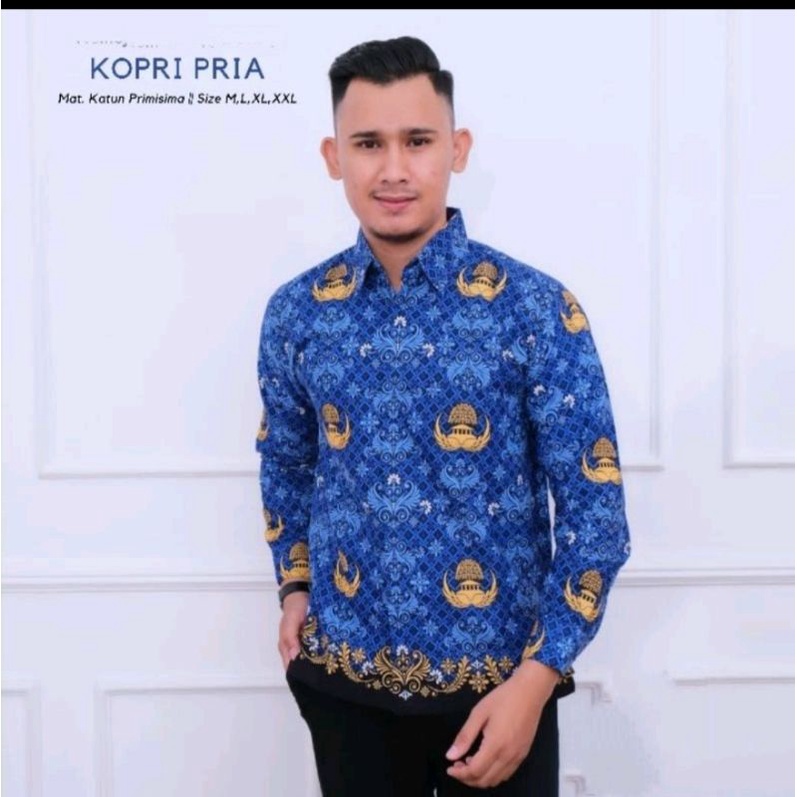 Batik korpri terbaru katun c40s lapis furing