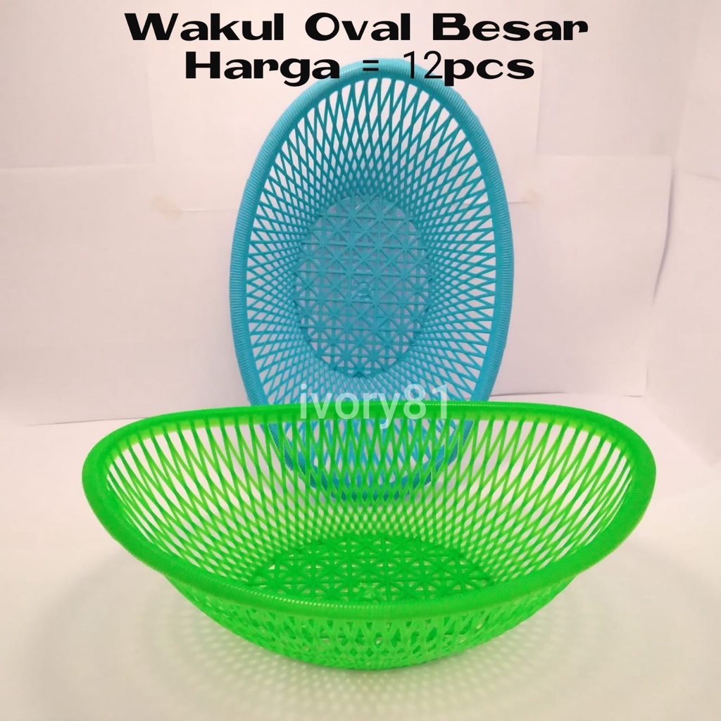 Isi 12 PCS Waskom Oval Besar /Waskom Plastik/Waskom berkatan /Baskom Hajatan/Baskom