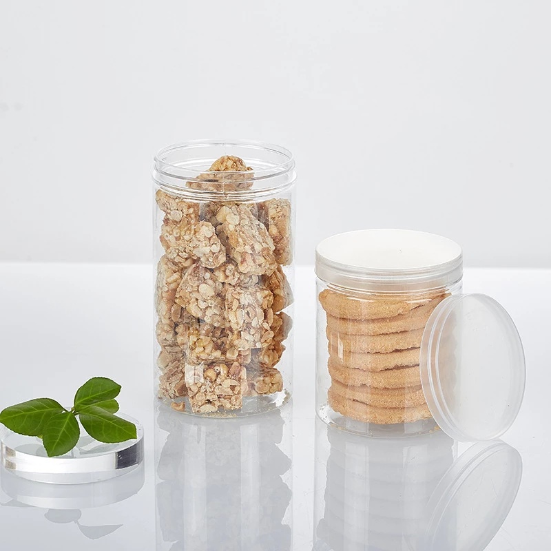 8 Sizes 250ml-1000ml Kitchen Food Storage Jars /Clear Snack Spice Canister Bottle/Refillable Sealed Cans with Cover /Plastic Storage Bottle For Food Candy Cookie/Cake Pastry Dessert Seal  Box/Cosmetic Jar