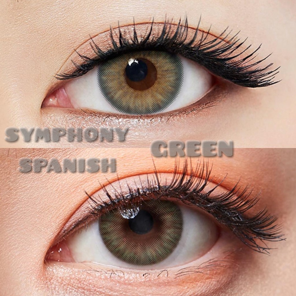 Softlens Princess Symphony (dupe O'Lens) Warna Gray Grey Olive Green Hazel Brown Soft lens Blackpink