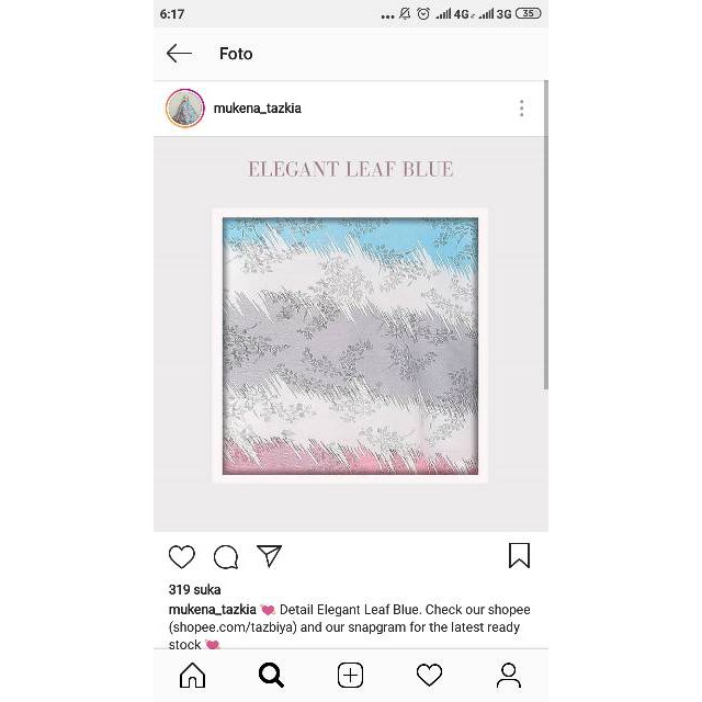 

RumahTazkia Elegant Leaf Blue