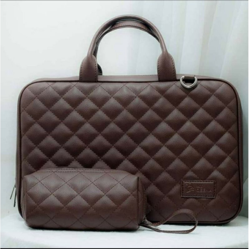 Tas laptop/kulit sintetis/my Qeena by kirana stuff