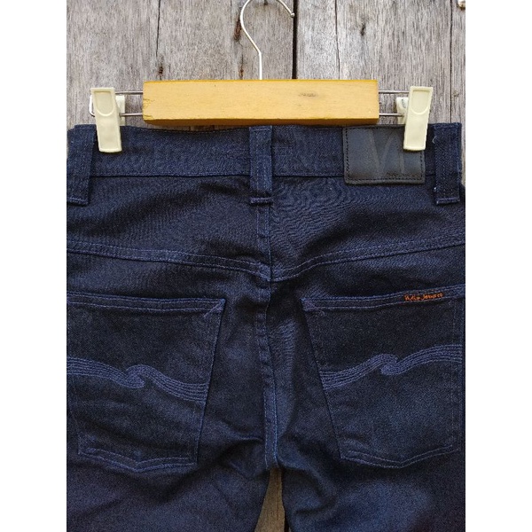 nudie jeans thin finn navy skinny size fit 27 second original