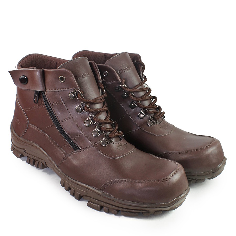 Sepatu Pria Crocodile Morisey Sleting Coklat Boots Safety Kerja Proyek Tracking Outdoor Bots Sefty