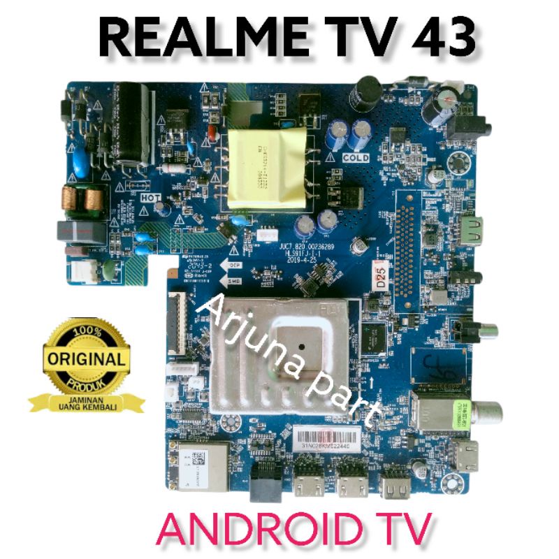 REALME TV 43 - MAINBOARD TVREALME 43 - MB REALME TV 43 ANDROID - MOTHERBOARD - MESIN TV REALME - REALME - TV