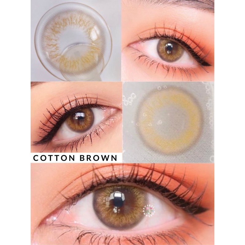 softlens haze green &amp; cotton brown original korea silicone hydrogel