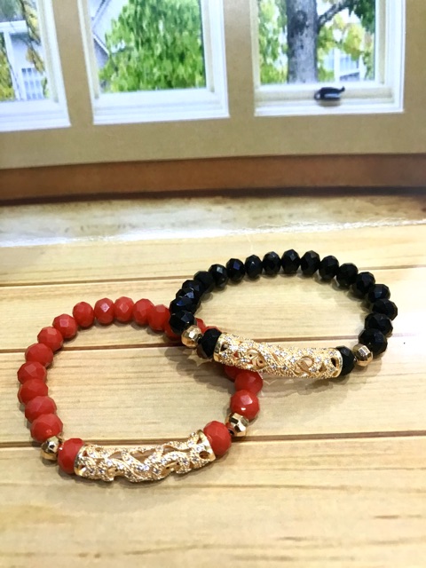 Gelang tangan wanita lapis emas // gelang kristal variasi lapis emas // gelang // gelang perhiasan