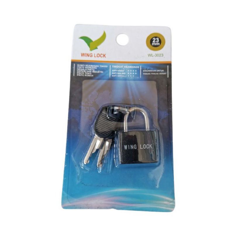 Gembok Koper Wing Lock 23mm Kecil Mini Scurity Lock WL - 3023