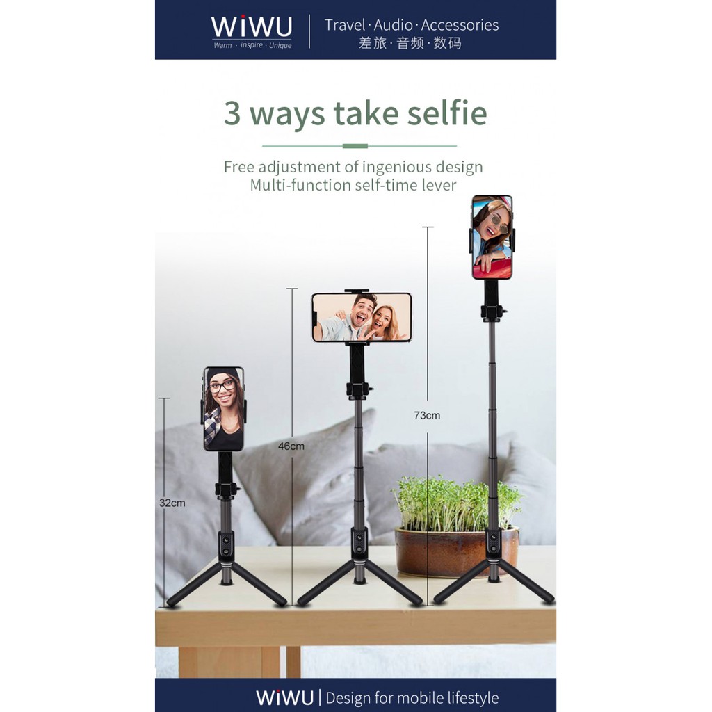 AKN88 - WIWU TGS-301 - Tripod Gimbal Selfie Stick