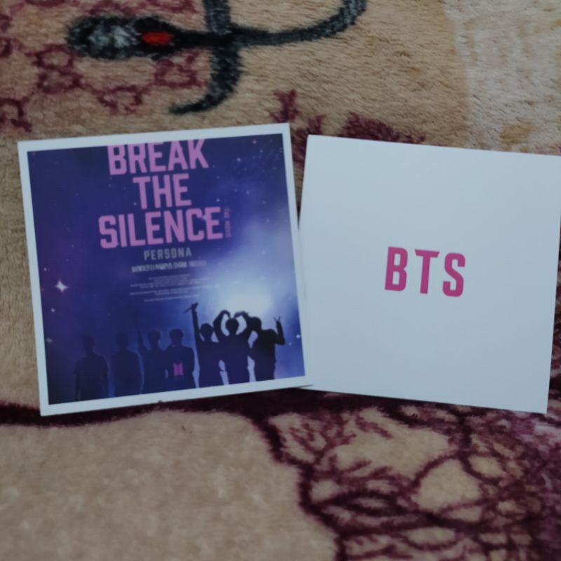 BTS BREAK THE SILENCE POSTCARD UNOFFICIAL